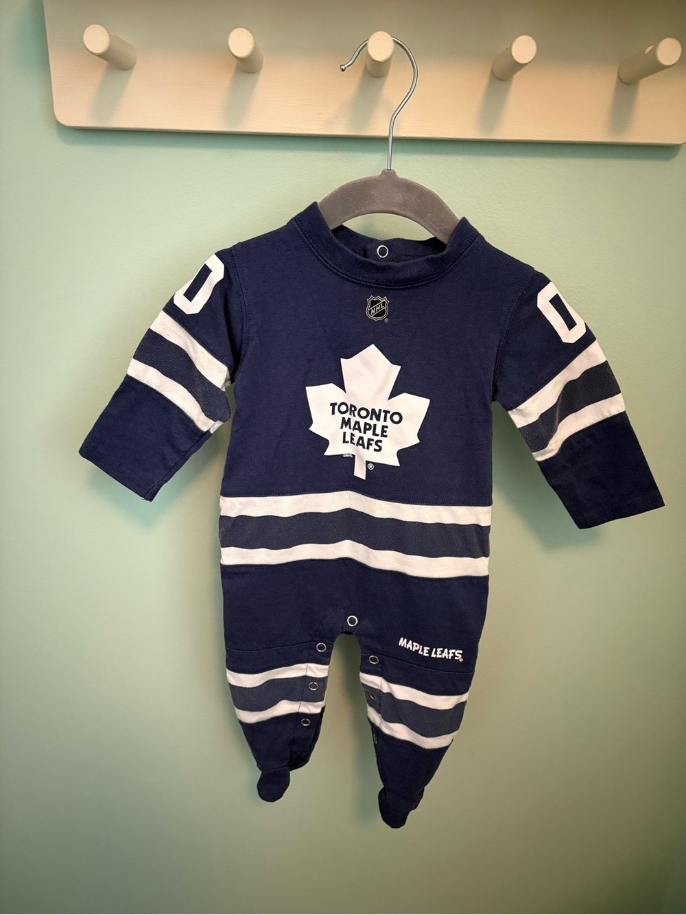 NHL Toronto Maple Leafs Navy & White Infant Footie